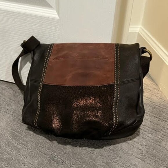 The Sak Leather Patchwork Foldover Crossbody - Picture 5 of 8